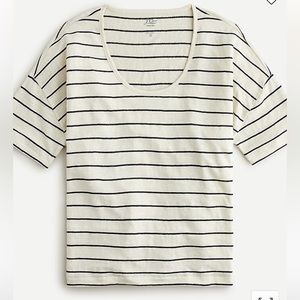 J.Crew Relaxed linen scoopneck T-shirt in stripe